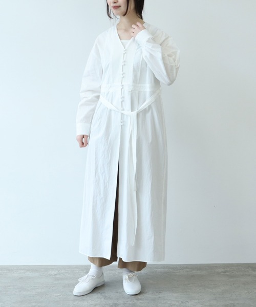 yuni（ユニ ）の「○120/2コットンブロード カシュクールシャツ