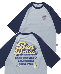 BEN DAVIS（ベンデイビス）の「【BEN DAVIS(ベンデイビス)】70's LOGO RAGLAN TEE / 半袖Tシャツ ラグラン クルーネック オーバーサイズ ブランドロゴ ブロークコア（Tシャツ/カットソー・メンズ）」