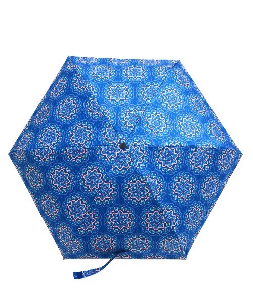 チチカカ（チチカカ）の「カラフルパターン晴雨兼用傘（折りたたみ傘・レディース・ブラック/ターコイズブルー/ネイビー/ホワイト・FREE）」の10枚目の写真