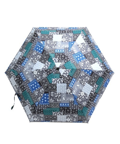 チチカカ（チチカカ）の「カラフルパターン晴雨兼用傘（折りたたみ傘・レディース・ブラック/ターコイズブルー/ネイビー/ホワイト・FREE）」の9枚目の写真