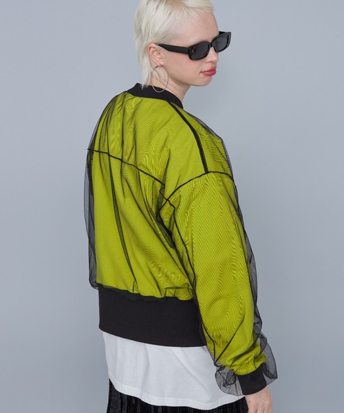 casane（カサネ）の「シアーレイアードプルオーバー（スウェット・レディース・ブラック/パープル/イエロー・FREE）」の20枚目の写真