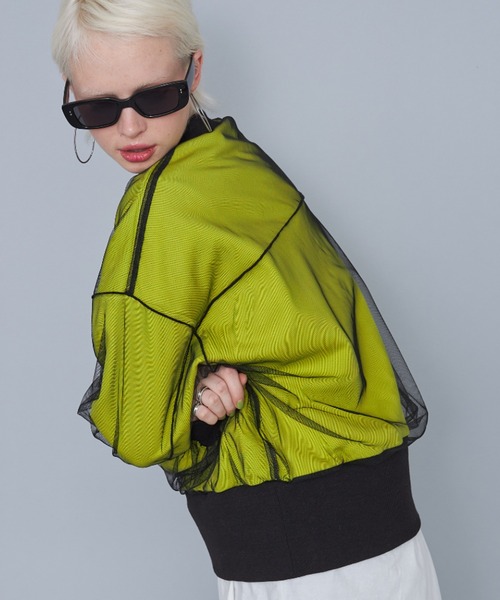 casane（カサネ）の「シアーレイアードプルオーバー（スウェット・レディース・ブラック/パープル/イエロー・FREE）」の19枚目の写真