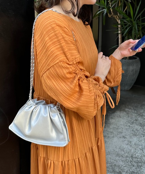 DISCOAT（ディスコート）の「チェーンドロストミニショルダー（ショルダーバッグ・レディース・ブラック/パープル/シルバー・FREE）」の3枚目の写真