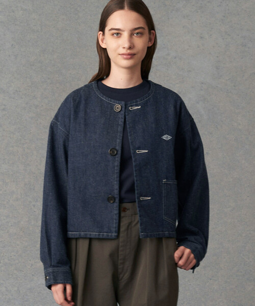 DANTON（ダントン）の「WOMEN'S DENIM COLLARLESS SHORT JACKET