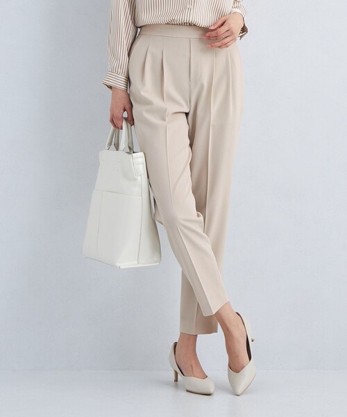 green label relaxing（グリーンレーベルリラクシング）の「サラフール テーパード パンツ -マシンウォッシャブル・ストレッチ・防シワ・UVカット-◇No06◇（スラックス・レディース・ライトグレー/ブラック/ネイビー/ベージュ・34/46/44/42/40/38/36）」の12枚目の写真