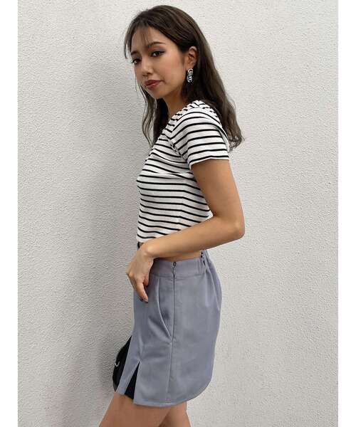 GYDA（ジェイダ）の「2WAYバインダーショートトップス（Tシャツ/カットソー・レディース・ブラック/ミント/オフホワイト/その他1・FREE）」の8枚目の写真