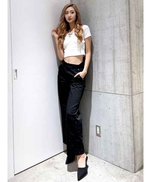 GYDA（ジェイダ）の「2WAYバインダーショートトップス（Tシャツ/カットソー・レディース・ブラック/ミント/オフホワイト/その他1・FREE）」の20枚目の写真