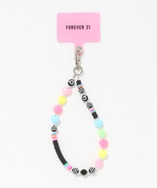 FOREVER 21(フォーエバー トゥエンティーワン)の「【2024SS】ビーズモバイルストラップ(スマホグッズ・レディース・マルチ/ブラック/ピンク・FREE)」の2枚目の写真
