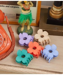 フラワー ビッグ ヘアクリップ バンスクリップ