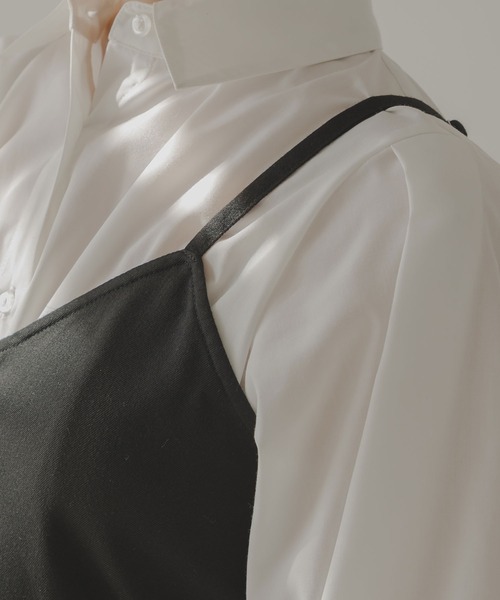 rectangle（レクタングル）の「ペプラムフレアキャミソール（キャミソール・レディース・ブラック/アイボリー・FREE）」の14枚目の写真