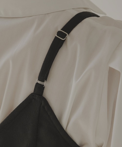 rectangle（レクタングル）の「ペプラムフレアキャミソール（キャミソール・レディース・ブラック/アイボリー・FREE）」の15枚目の写真