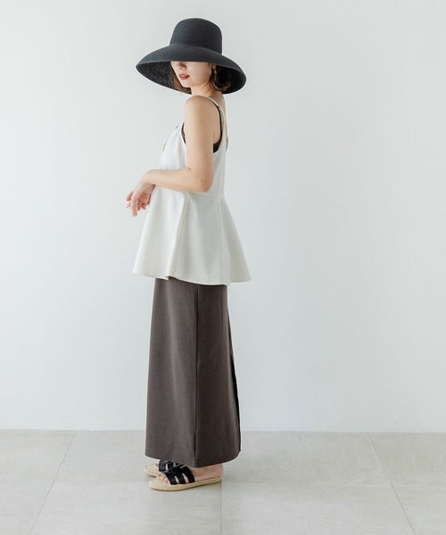 rectangle（レクタングル）の「ペプラムフレアキャミソール（キャミソール・レディース・ブラック/アイボリー・FREE）」の20枚目の写真