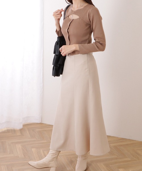 Lace Ladies(レースレディース)の「フロント ボタン カットアウト デザイン トップス(その他トップス・レディース・ブラック/ブラウン・FREE)」の4枚目の写真