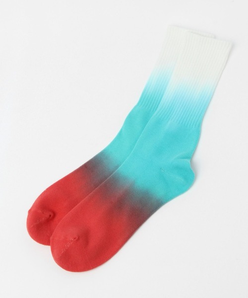 LAKOLE（ラコレ）の「ロンググラデーションソックス / 105163（ソックス/靴下・メンズ・レッド/グレー/ネイビー・FREE）」の3枚目の写真