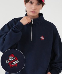 improves（インプローブス）の「【SIDEWAY STANCE】ワンポイント 刺しゅう スウェット ハーフジップトレーナー（スウェット）」