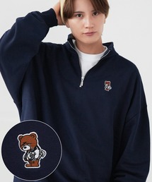 improves（インプローブス）の「【SIDEWAY STANCE】ワンポイント 刺しゅう スウェット ハーフジップトレーナー（スウェット）」