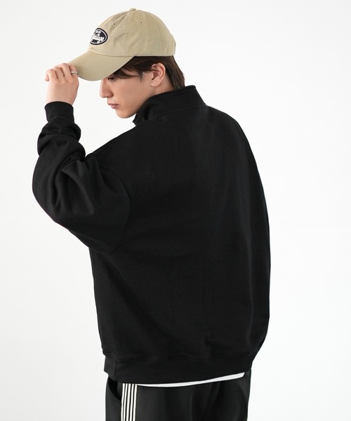 SIDEWAY STANCE（サイドウェイスタンス）の「【SIDEWAY STANCE】ワンポイント 刺しゅう スウェット ハーフジップトレーナー（スウェット・メンズ・グレー/ブラック/ブラック系/グレー系/ライトグレー/ライトグレー系/ブラック系1/ネイビー系1/グレー系1/ネイビー/ネイビー系・MEDIUM/LARGE/X-LARGE/SMALL）」の22枚目の写真