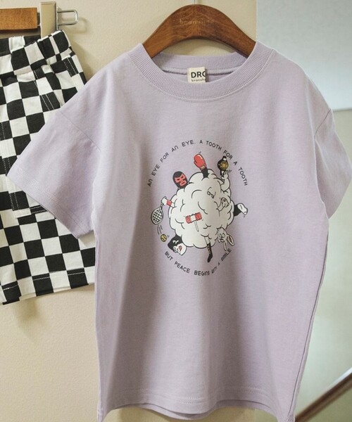 DRC branshes（ディーアールシーブランシェス）の「【WEB限定/DRC/お肌に嬉しい綿100％】アソートグラフィック半袖Tシャツ（Tシャツ/カットソー・キッズ・オフホワイト/ブルー/チャコールグレー/その他4/ブラック/エメラルド/ラベンダー/マスタード/その他1/その他2/ネイビー/その他3/ピンク/カラフル/キャメル/ライム・90/150/140/130/120/100/110/160）」の8枚目の写真