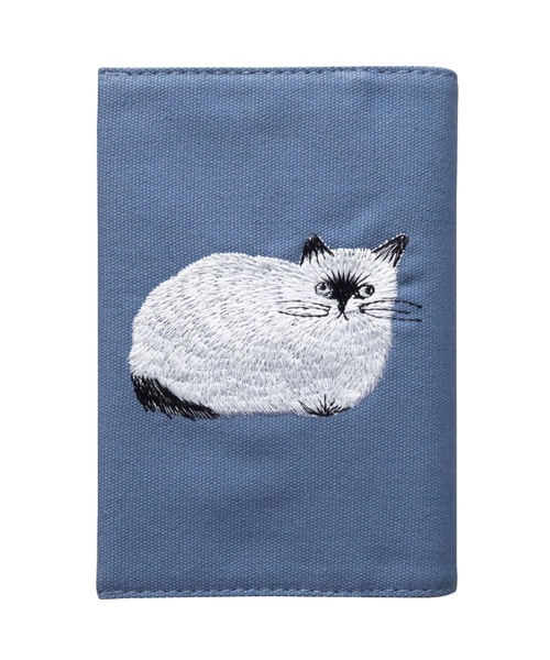 COMMON WARE(コモンウェアー)の「EC:松尾みゆき 猫刺繍ブックカバー(その他雑貨・レディース・ライトイエロー/ベビーピンク/ネイビー/ベージュ・FREE)」の9枚目の写真