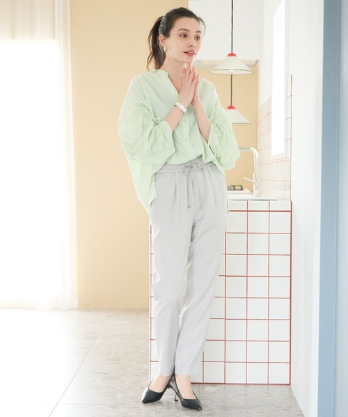 BAYFLOW（ベイフロー）の「RPテーパードロストパンツ24（その他パンツ・レディース・ラベンダー/ネイビー/ブラック/ライトグレー・SMALL/MEDIUM/LARGE）」の6枚目の写真