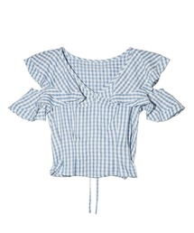 MILKFED. | GINGHAM RUFFLE TOP(シャツ/ブラウス)