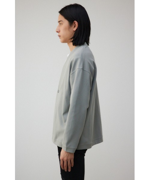 AZUL by moussy(アズールバイマウジー)の「ツイルワンボタンカーディガン(カーディガン/ボレロ・メンズ・ライトグレー/ブラック・FREE)」の8枚目の写真