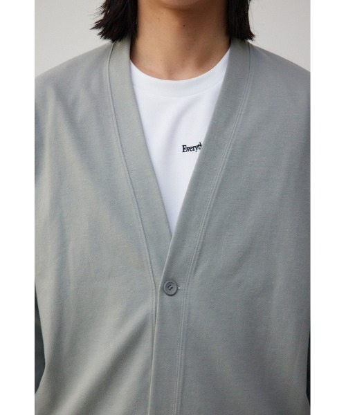 AZUL by moussy(アズールバイマウジー)の「ツイルワンボタンカーディガン(カーディガン/ボレロ・メンズ・ライトグレー/ブラック・FREE)」の10枚目の写真