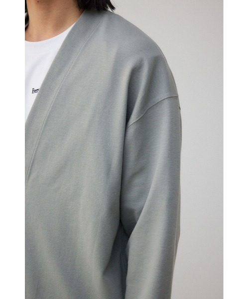 AZUL by moussy(アズールバイマウジー)の「ツイルワンボタンカーディガン(カーディガン/ボレロ・メンズ・ライトグレー/ブラック・FREE)」の11枚目の写真