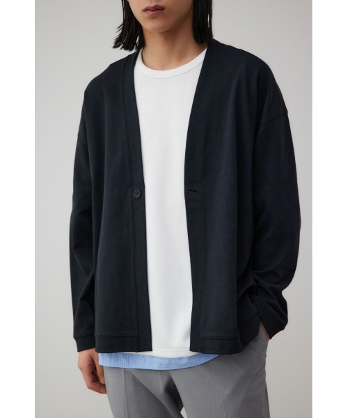 AZUL by moussy(アズールバイマウジー)の「ツイルワンボタンカーディガン(カーディガン/ボレロ・メンズ・ライトグレー/ブラック・FREE)」の14枚目の写真