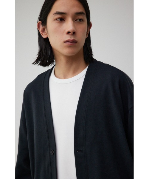 AZUL by moussy(アズールバイマウジー)の「ツイルワンボタンカーディガン(カーディガン/ボレロ・メンズ・ライトグレー/ブラック・FREE)」の15枚目の写真