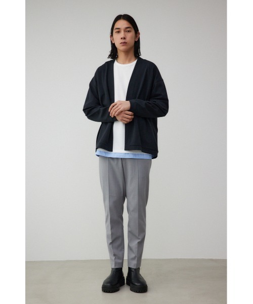 AZUL by moussy(アズールバイマウジー)の「ツイルワンボタンカーディガン(カーディガン/ボレロ・メンズ・ライトグレー/ブラック・FREE)」の16枚目の写真