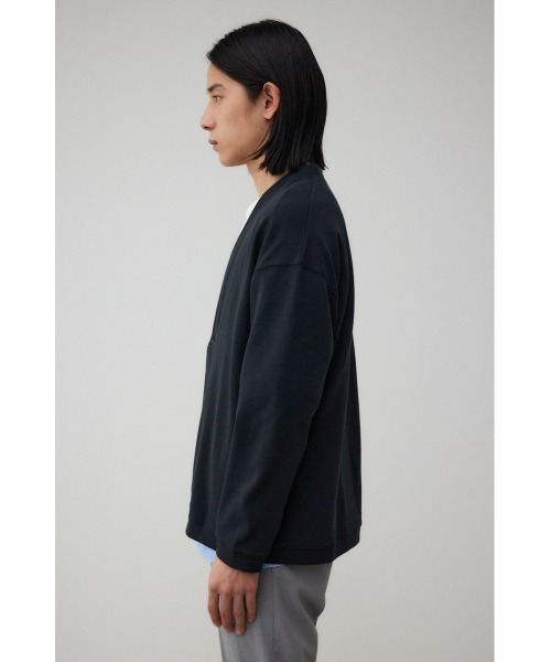 AZUL by moussy(アズールバイマウジー)の「ツイルワンボタンカーディガン(カーディガン/ボレロ・メンズ・ライトグレー/ブラック・FREE)」の18枚目の写真