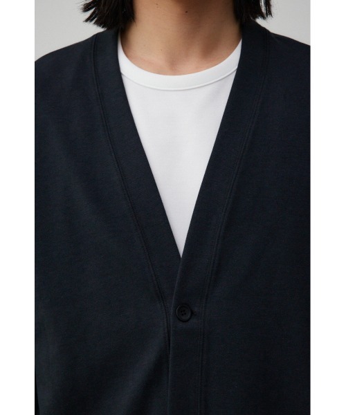 AZUL by moussy(アズールバイマウジー)の「ツイルワンボタンカーディガン(カーディガン/ボレロ・メンズ・ライトグレー/ブラック・FREE)」の20枚目の写真