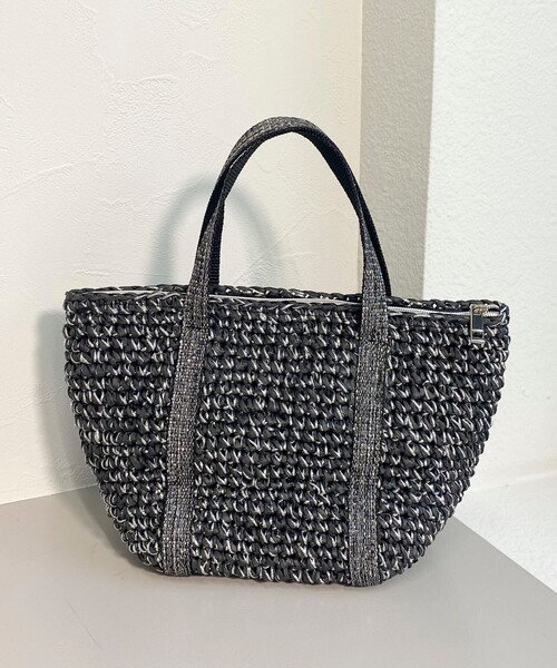 fredy emue（フレディエミュ）の「ラメテープペーパートートバッグ（トートバッグ・レディース・ベージュ/グレー/ブラック・FREE）」の7枚目の写真