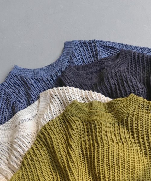 cheriella(シェリエラ)の「【cheriella】メッシュショートトップス MESH SHORT TOPS(ニット/セーター・レディース・カーキ/ブルー/ブラック/アイボリー・M)」の10枚目の写真