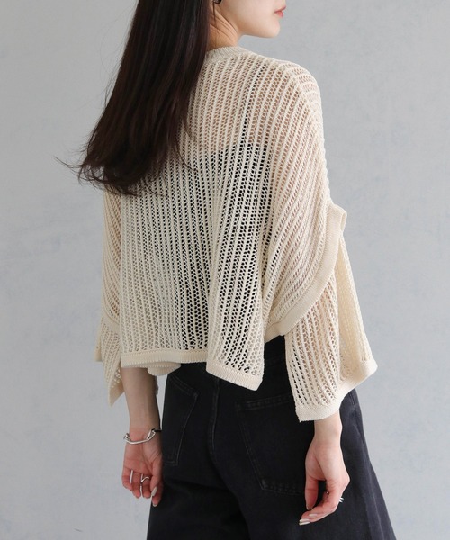 cheriella(シェリエラ)の「【cheriella】メッシュショートトップス MESH SHORT TOPS(ニット/セーター・レディース・カーキ/ブルー/ブラック/アイボリー・M)」の15枚目の写真