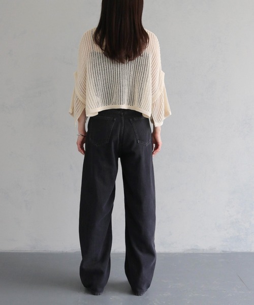 cheriella(シェリエラ)の「【cheriella】メッシュショートトップス MESH SHORT TOPS(ニット/セーター・レディース・カーキ/ブルー/ブラック/アイボリー・M)」の18枚目の写真