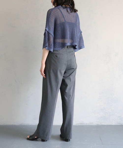 cheriella(シェリエラ)の「【cheriella】メッシュショートトップス MESH SHORT TOPS(ニット/セーター・レディース・カーキ/ブルー/ブラック/アイボリー・M)」の9枚目の写真