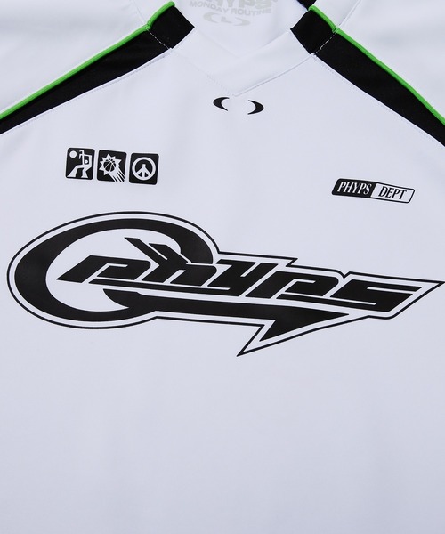 PHYPS(フィジカルエデュケーションデパートメント)の「PHYPS メッシュ モーターサイクル ラグラン SS(Tシャツ/カットソー・メンズ・ホワイト/ブラック・L/M/XS)」の9枚目の写真