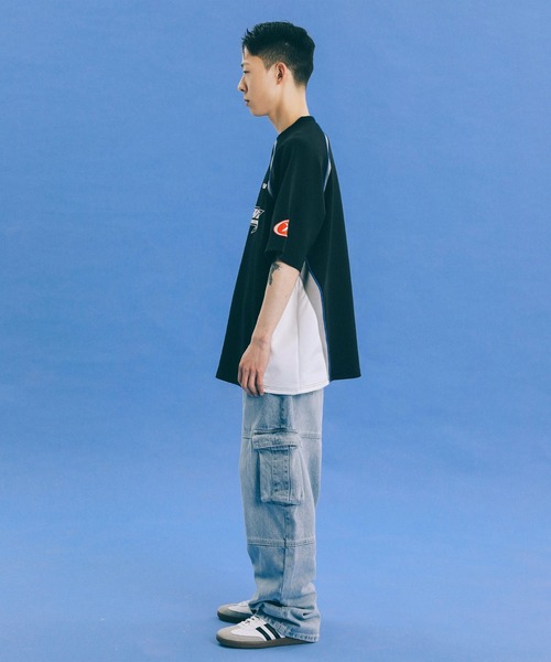 PHYPS(フィジカルエデュケーションデパートメント)の「PHYPS メッシュ モーターサイクル ラグラン SS(Tシャツ/カットソー・メンズ・ホワイト/ブラック・L/M/XS)」の5枚目の写真