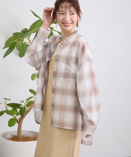 LEPSIM（レプシィム）の「シアーチェックシャツ 108084（シャツ