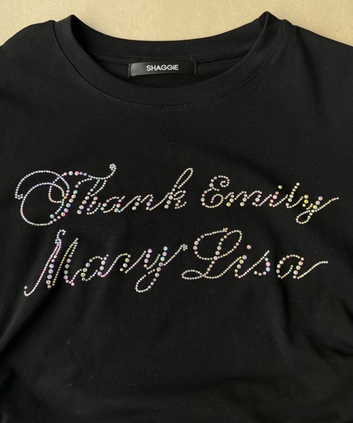 SHAGGIE（シャギー）の「サイドシャーリングオーロラフィットミニTEEシャツ（Tシャツ/カットソー・レディース・ホワイト/ブラック/チャコールグレー・FREE）」の12枚目の写真