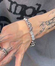 XU（エックスユー）の「【Never mind the XU】stone chain bracelet / 【ネバーマインド ザ エックスユー】ストーンチェーンブレスレットシルバーブレスレット（ブレスレット）」