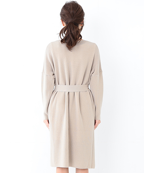 Demi-Luxe BEAMS（デミルクス ビームス）の「Demi-Luxe BEAMS / アゼ ロングカーディガン（カーディガン/ボレロ・レディース・ベージュ/ネイビー・ONE SIZE）」の17枚目の写真