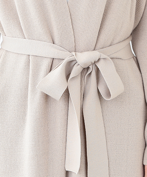 Demi-Luxe BEAMS（デミルクス ビームス）の「Demi-Luxe BEAMS / アゼ ロングカーディガン（カーディガン/ボレロ・レディース・ベージュ/ネイビー・ONE SIZE）」の3枚目の写真