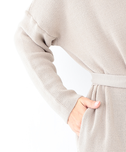 Demi-Luxe BEAMS（デミルクス ビームス）の「Demi-Luxe BEAMS / アゼ ロングカーディガン（カーディガン/ボレロ・レディース・ベージュ/ネイビー・ONE SIZE）」の10枚目の写真