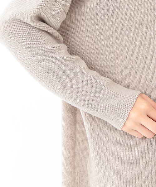 Demi-Luxe BEAMS（デミルクス ビームス）の「Demi-Luxe BEAMS / アゼ ロングカーディガン（カーディガン/ボレロ・レディース・ベージュ/ネイビー・ONE SIZE）」の6枚目の写真