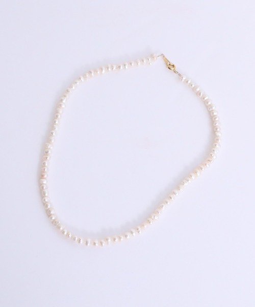 Dot＆Stripes CHILD WOMAN（ドットアンドストライプス　チャイルドウーマン）の「淡水ポテトパール ショートネックレス（ネックレス・レディース・キナリ・FREE）」の9枚目の写真