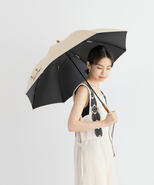 URBAN RESEARCH(アーバンリサーチ)の「晴雨兼用バンブーアンブレラ(長傘・レディース・ホワイト/ベージュ/ブラック・-)」の5枚目の写真