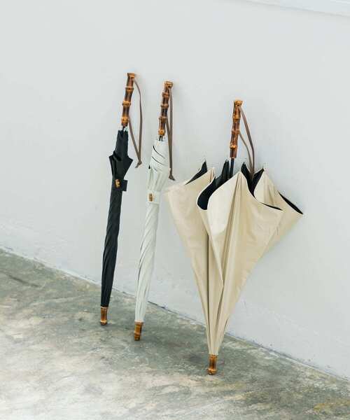 URBAN RESEARCH(アーバンリサーチ)の「晴雨兼用バンブーアンブレラ(長傘・レディース・ホワイト/ベージュ/ブラック・-)」の10枚目の写真